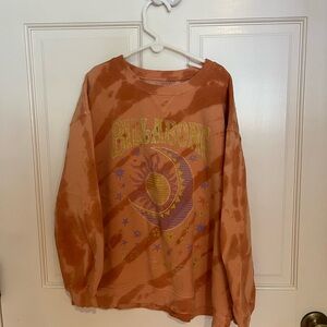 Billabong girls orange sweatshirt size extra large (10/12).